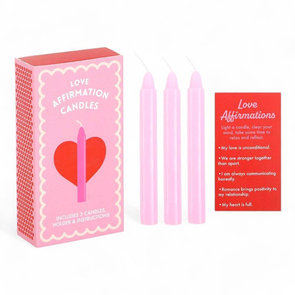 The Fashion Gift Shop: 3 Love Mindfulness Candles Boxed with Holder, Ideal Teachers Gift, Birthdays, Valentines by Jones Home & Gifts, Candles