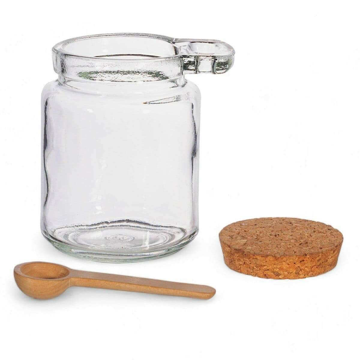 The Fashion Gift Shop: Small Jar With Cork Lid and Bamboo Spoon, Plastic Free, Reusable by Sass and Belle, Food Storage Accessories