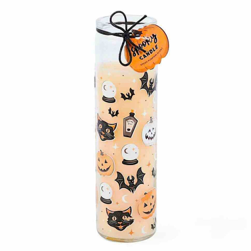The Fashion Gift Shop: Spooky Spiced Pumpkin Tube Candle, Retro Cat and Pumpkin Print by Temerity Jones London, Candles