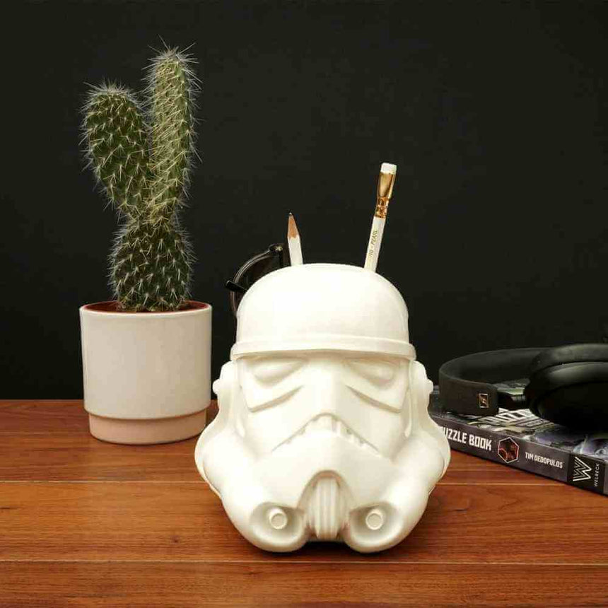 The Fashion Gift Shop: Stormtrooper Desk Tidy Helmet Design Star Wars Original by Luckies, Desk Organizers