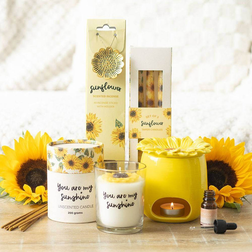 The Fashion Gift Shop: Sunflower Oil Burner and Wax Warmer by Jones Home & Gifts, Oil Burner & Wax Melters