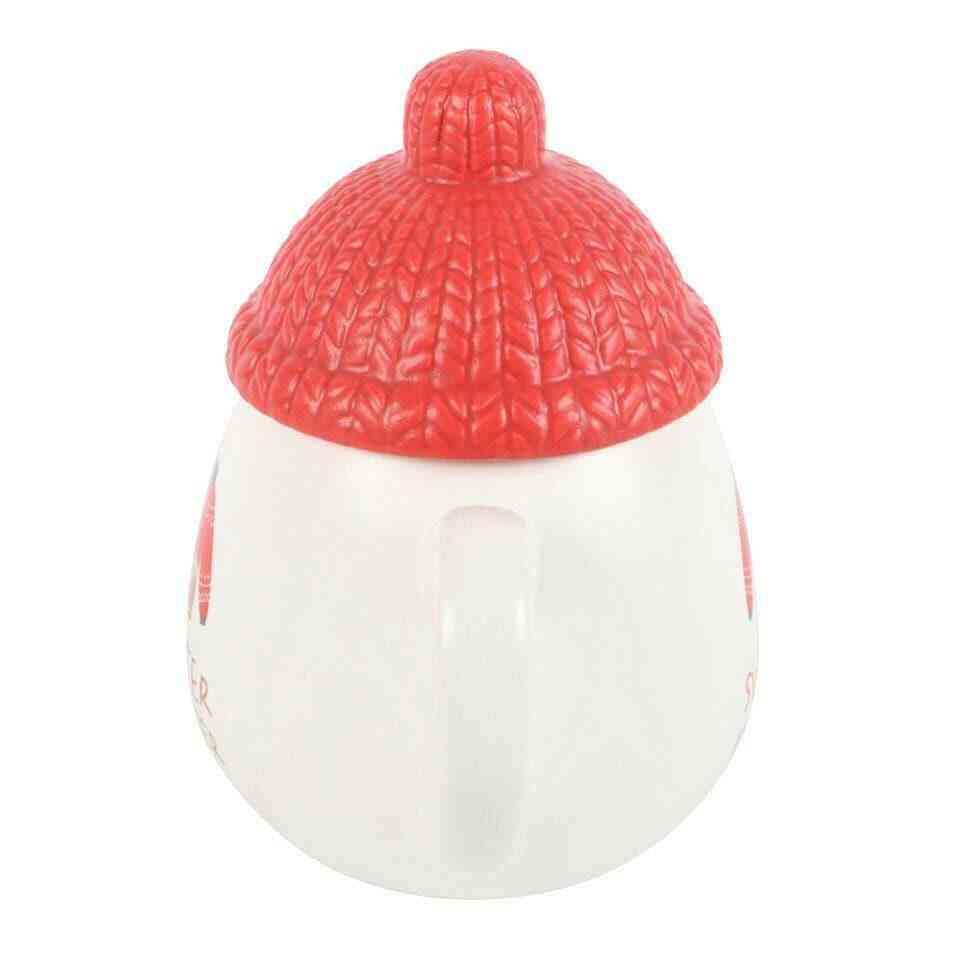 The Fashion Gift Shop: Feastive Mug with Cosy Hat, Sweater Weather Hot Cocoa Mugs by Jones Home & Gifts, Mugs and Cups