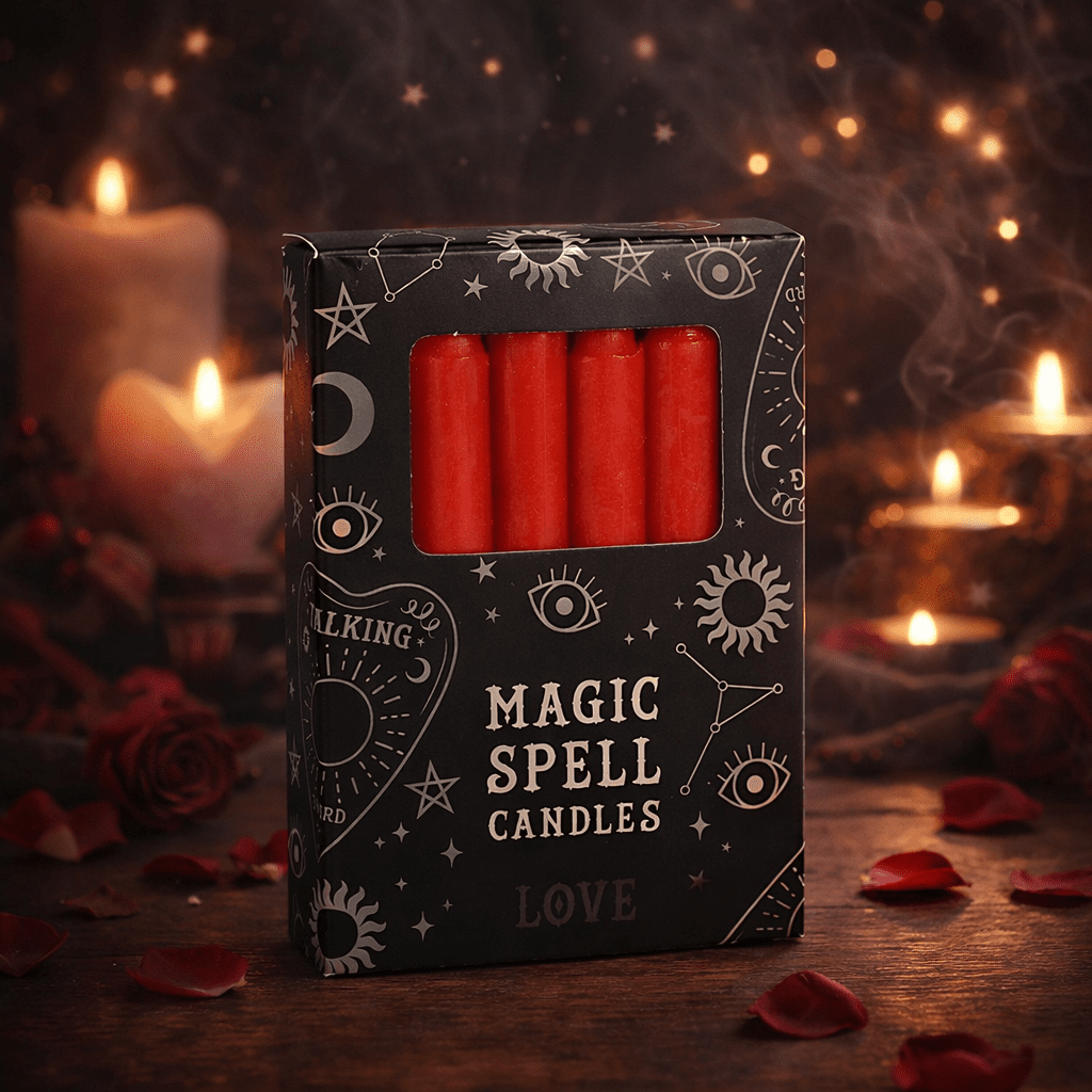 The Fashion Gift Shop: Casting Spell Candles Box of 12 for Manifesting Solid Colours by Spirit of equinox, Candles