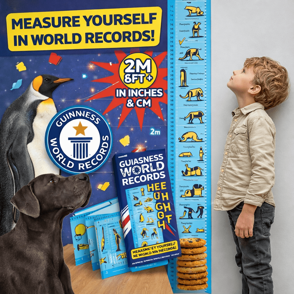 The Fashion Gift Shop: Guinness World Records Height Chart – Kids Wall Growth Chart Gift (2m / 6ft+) by The Fashion Gift Shop , Children’s Growth Charts