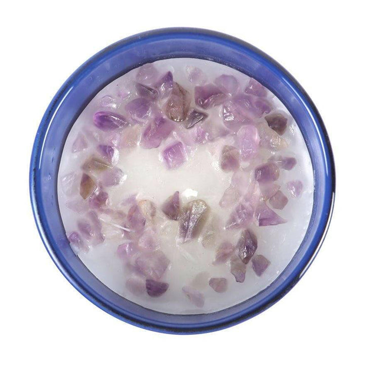 The Moon Amethyst Crystal Chip Violet - Scented Candle - The Fashion Gift Shop by Jones Home & Gifts