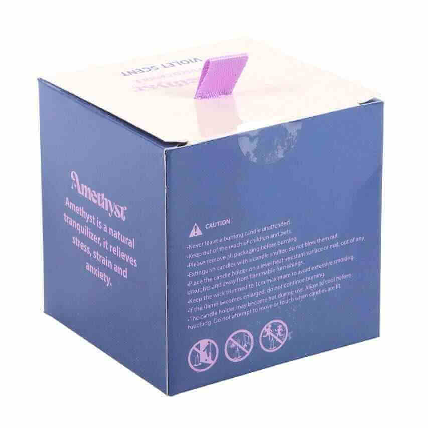 The Fashion Gift Shop: The Moon Amethyst Crystal Chip Violet - Scented Candle by Jones Home & Gifts, Candles