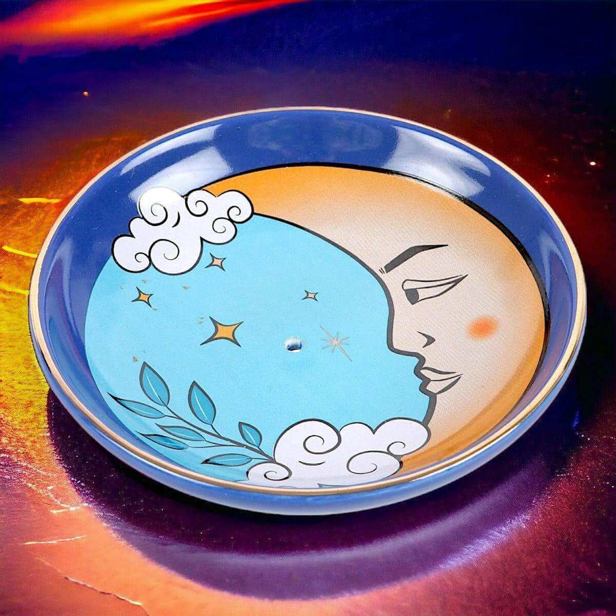 The Moon Celestial Incense Holder for Elegant Decor by Spirit of equinox