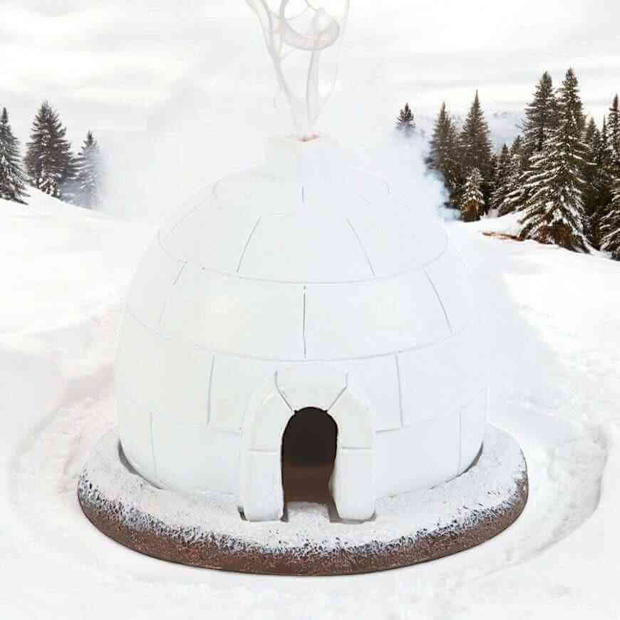 The Fashion Gift Shop: Winter Wonderland Igloo Winter - Themed decor Incense Cone Burner by Jones Home & Gifts, Incense Holders