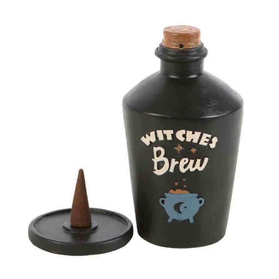 The Fashion Gift Shop: Witches Brew Potion Bottle Incense Cone Burner Decor by Spirit of equinox, Incense Burner