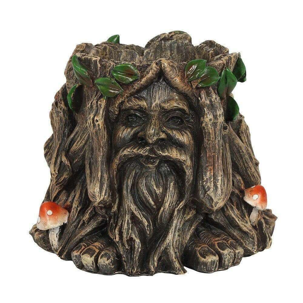 14cm Green Man Plant Pot See Speak Hear No Evil Planter by Spirit of equinox