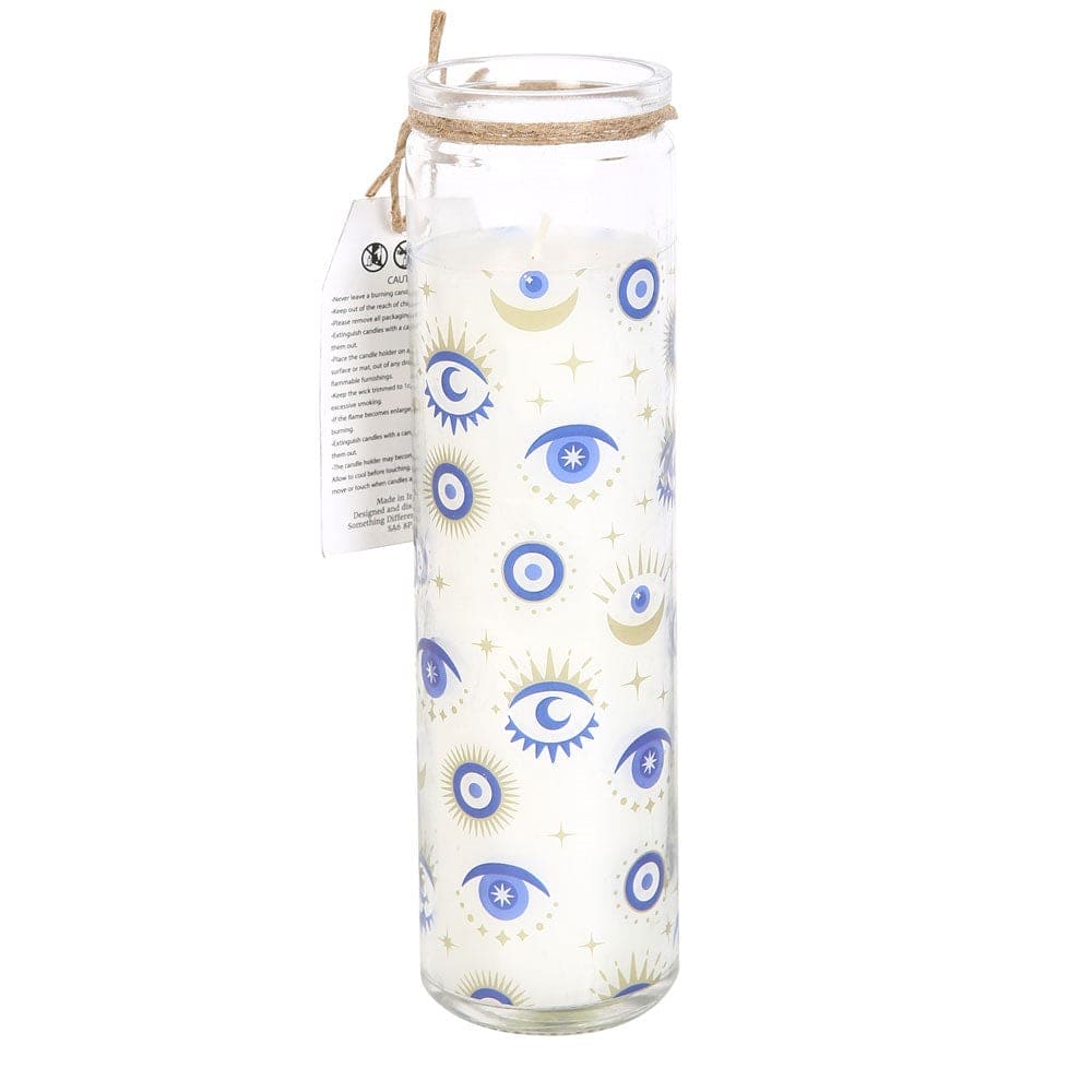All Seeing Eye White Sage Tube, 7-Day Prayer Candles - Candles by Elements