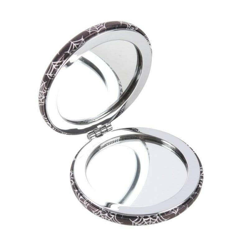 The Fashion Gift Shop: Bats and Spiderwebs Compact Mirrors for Quick Touch - Ups by Spirit of equinox, Compact Mirror