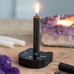 The Fashion Gift Shop: Black Cat Face Spell Candle Holder for Magical Rituals by Spirit of equinox, Candle Holders