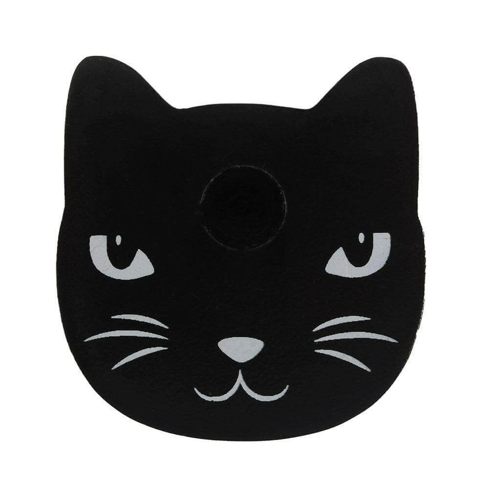 The Fashion Gift Shop: Black Cat Face Spell Candle Holder for Magical Rituals by Spirit of equinox, Candle Holders