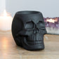 Black Skull Ceramic Oil Burner, Wax Melt Dark Skull Halloween Warmer - Oil Burner & Wax Melters by Spirit of equinox