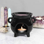 The Fashion Gift Shop: Witches Cauldron Black Wax - Melt Warmer and Oil Burner by Spirit of equinox, Oil Burner & Wax Melters