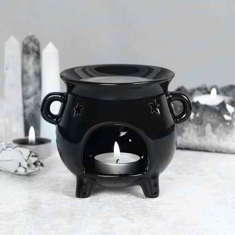 The Fashion Gift Shop: Witches Cauldron Black Wax - Melt Warmer and Oil Burner by Spirit of equinox, Oil Burner & Wax Melters