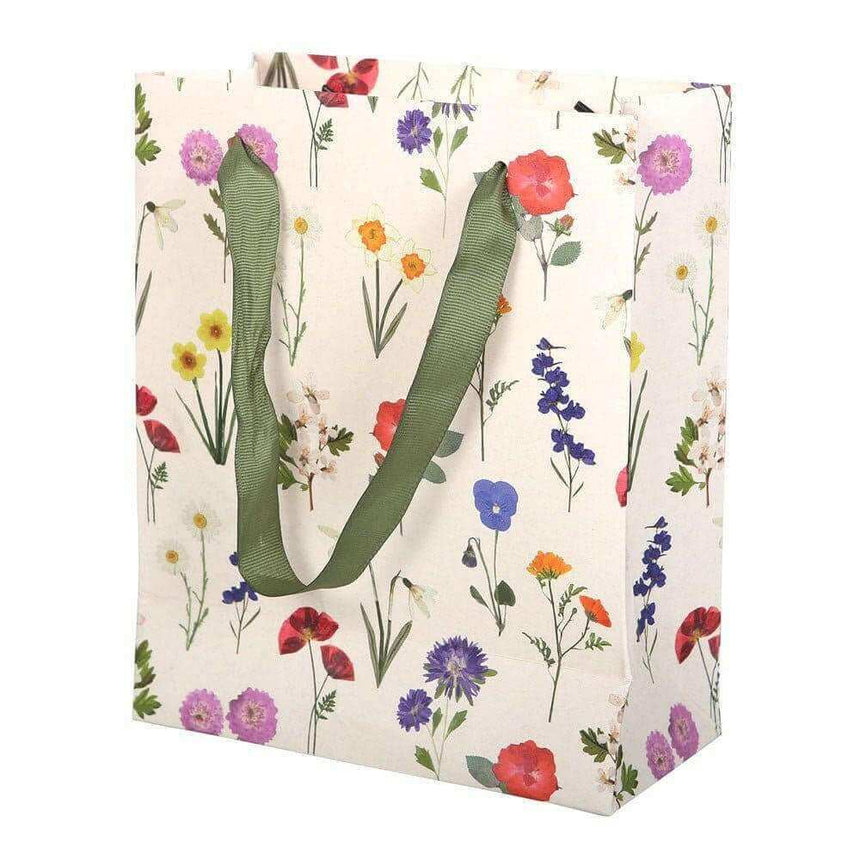The Fashion Gift Shop: British Wildflower Gift Bag 23cm Medium Size by Sil, Gift Bag