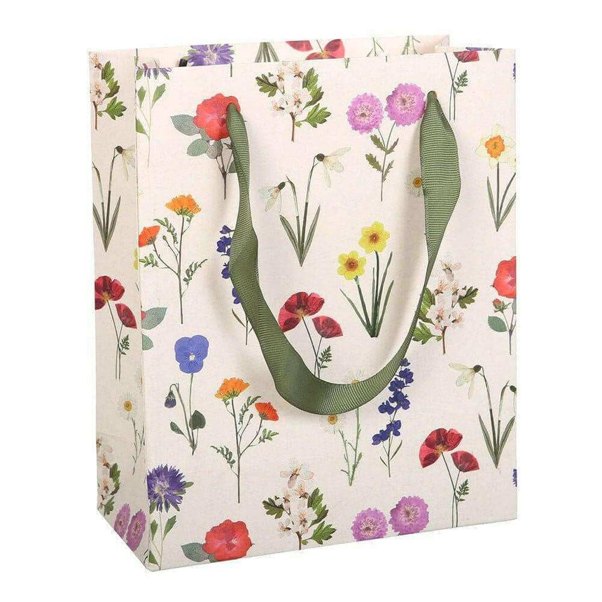 The Fashion Gift Shop: British Wildflower Gift Bag 23cm Medium Size by Sil, Gift Bag
