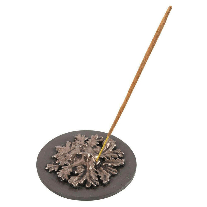 The Fashion Gift Shop: Bronze Green Man Incense Stick Holder for Elegant Spaces by Spirit of equinox, Incense Holders