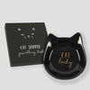 Cat Lady Jewellery Dish with Gift Box - Black