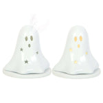 The Fashion Gift Shop: Ceramic Ghost Tealight and Incense Cone Holder for Decor by Spirit of equinox, Tea Light Holder