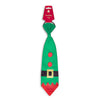 Child Novelty Xmas Glitter Tie Santa Elf Elastic Fancy Dress - Green Elf