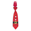 Child Novelty Xmas Glitter Tie Santa Elf Elastic Fancy Dress - Red Santa