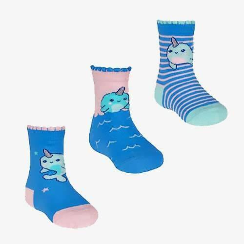 Baby Young Child's Mermaid & Narwhal Socks - Pack of 3 by Fashion Accessories