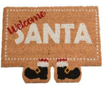 The Fashion Gift Shop: Christmas Welcome Santa Ho - Ho - Ho Festive Doormats by Decoris, Door Mats