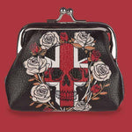Skull and Rose with Union Jack Flag Coin Purse Wallet - Coin Purses by Puckator