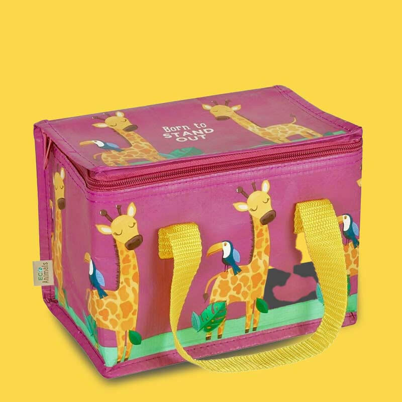 The Fashion Gift Shop: Giraffes Lunch Cool Bag, Recycled Plastic by Jones Home & Gifts, Insulated lunch bag