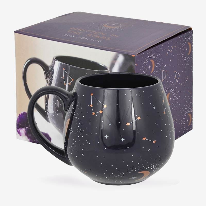 Constellation Moon and Star Celestial Design Rounded Mug - Mugs and Cups by Spirit of equinox