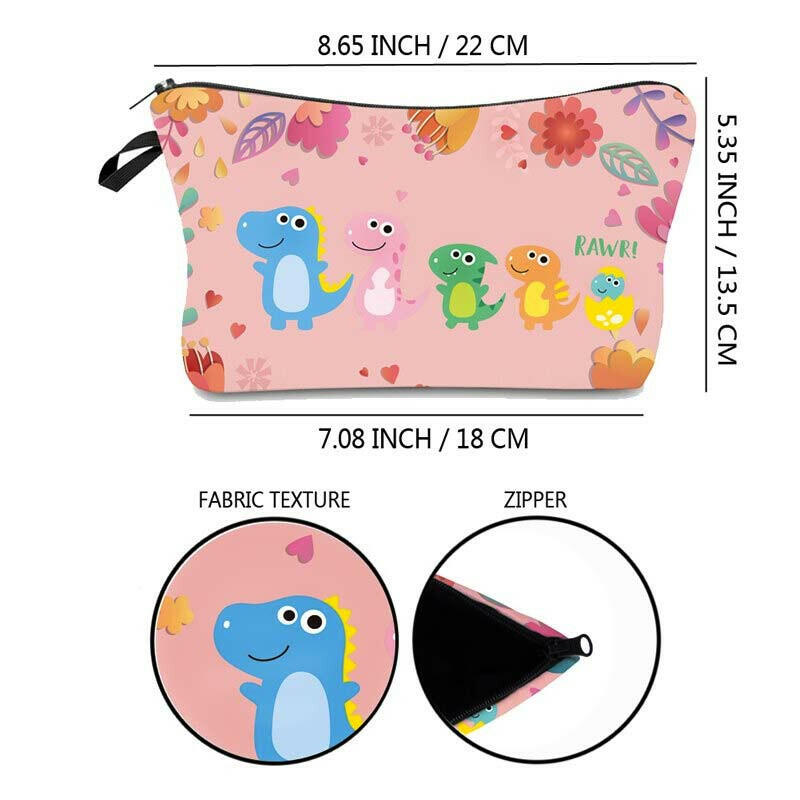 The Fashion Gift Shop: Cute Girls Boys Dinosaur 🦕 Pencil Cases Women's Makeup Cosmetic Bag by Fashion Accessories, Cosmetic Bags