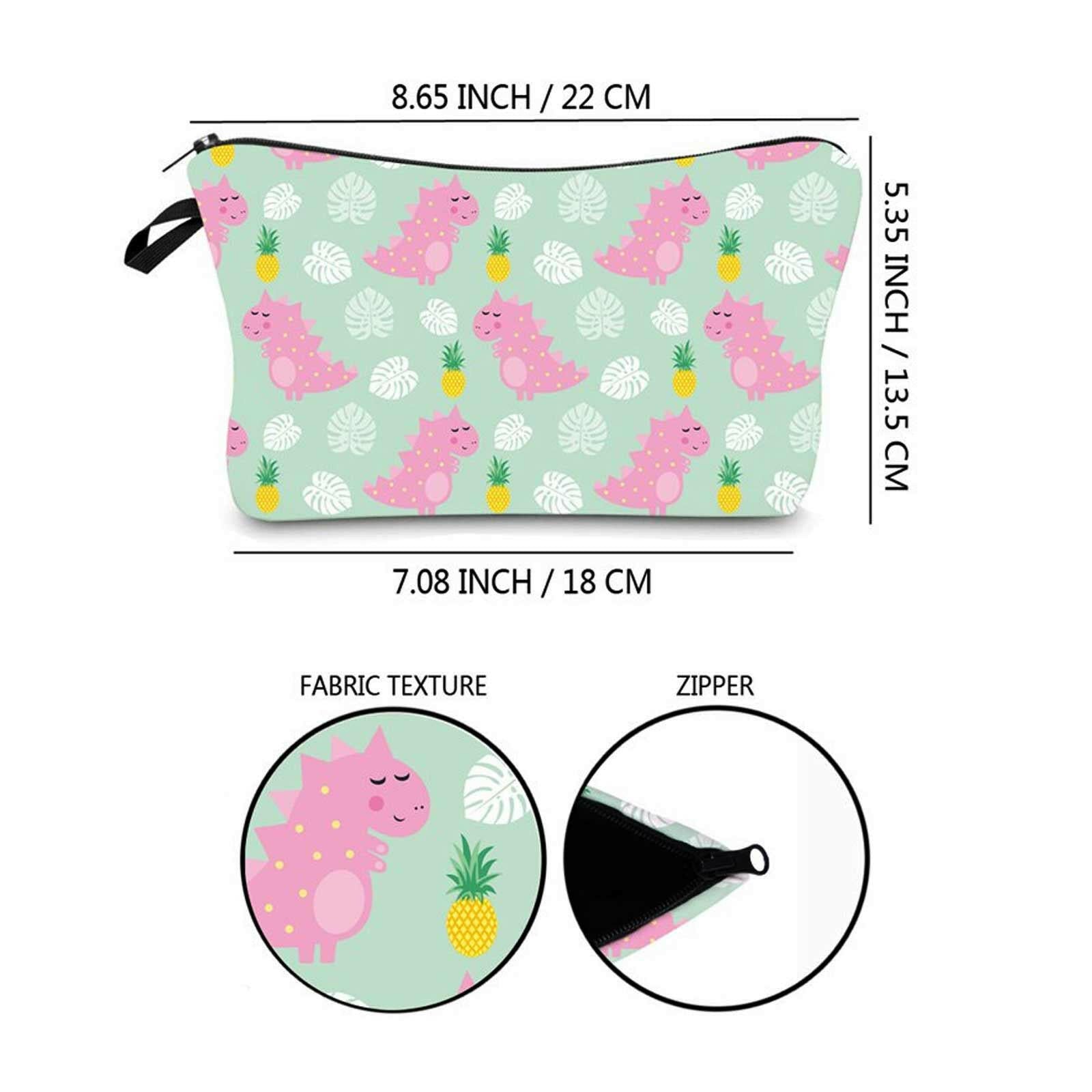 The Fashion Gift Shop: Cute Pink Dinosaurs Pineapple Pencil Cases Brush Holder Bag by Fashion Accessories, Cosmetic Bags