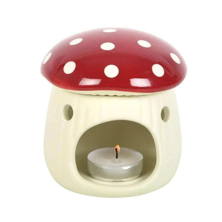 The Fashion Gift Shop: Dark Forest Mushroom Shaped Oil Burner and Wax Warmer Decor by Spirit of equinox, Oil Burner & Wax Melters