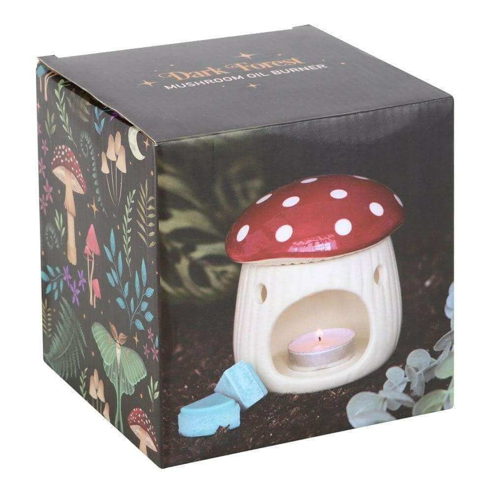 Dark Forest Mushroom Shaped Oil Burner and Wax Warmer Decor by Spirit of equinox