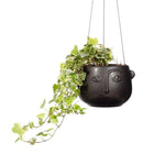 Face Hanging Planter Matte Pink and Matte Black