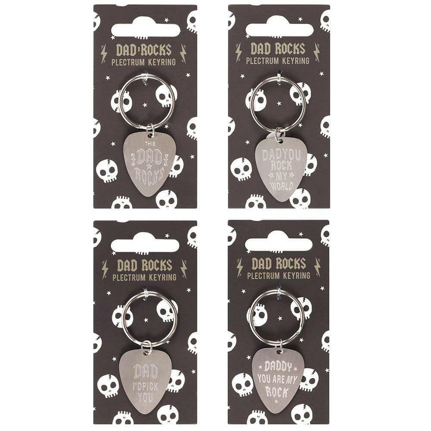 The Fashion Gift Shop: Fathers Day - Dad Rocks Keyring - Plectrum Shape - Daddy Day Gifts by Fashion Accessories, Bag Charms & Keyrings