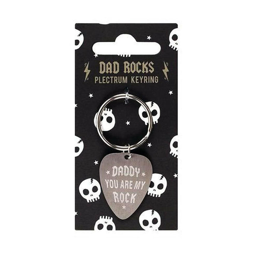 The Fashion Gift Shop: Fathers Day - Dad Rocks Keyring - Plectrum Shape - Daddy Day Gifts by Fashion Accessories, Bag Charms & Keyrings
