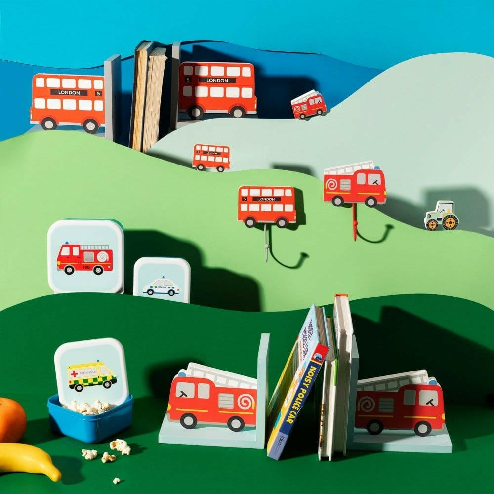 The Fashion Gift Shop: Fire Engine & Digger Bedroom Hooks and Drawer Knobs for Childs Bedroom by Sass and Belle, Wall Hooks & Drawers