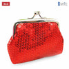 Christmas, New Years Party Sequins Sparkly Coin Purse - Red