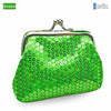 Christmas, New Years Party Sequins Sparkly Coin Purse - Green