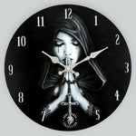 Gothic Prayer Wall Clock By fantasy Artist Anne Stokes - Wall Clocks by Anne Stokes