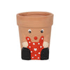Green and Red Pot Man/Lady Terracotta Planter Garden Pots - Red