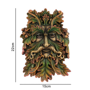Green Man Face Plaque, Man of the Woods - Decorative Plaques by Spirit of equinox