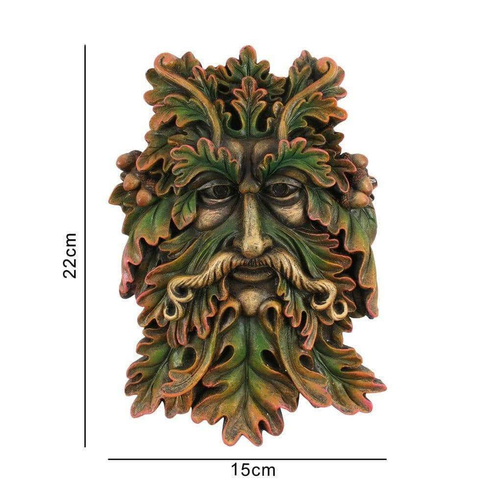 The Fashion Gift Shop: Green Man Face Plaque, Man of the Woods for Decor by Spirit of equinox, Decorative Plaques