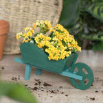 The Fashion Gift Shop: Green Resin Wheelbarrow Planter by Jones Home & Gifts, Pots and Planters