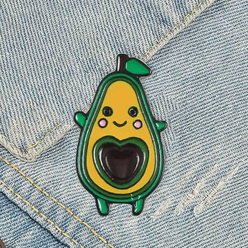 Happy Avocado Fruit Enamel Pin Badge Brooches - The Fashion Gift Shop by Fashion Accessories