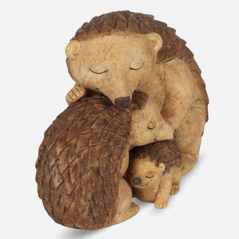 The Fashion Gift Shop: Hedgehog Family Ornaments - Set of 3 by Jones Home & Gifts, Ornaments